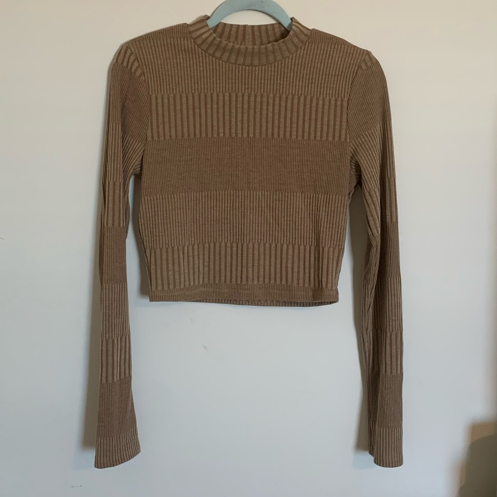 Intimately Free People Long Sleeve Crop Tee Large